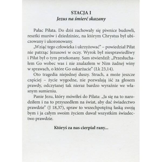 Droga Krzyżowa - rozważania karty