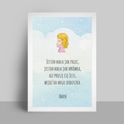 Obraz dla dzieci z modlitwą