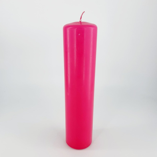 Świeca Różowa  Gładka 30 cm 