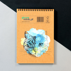 Szkicownik na spirali Kot SZ08