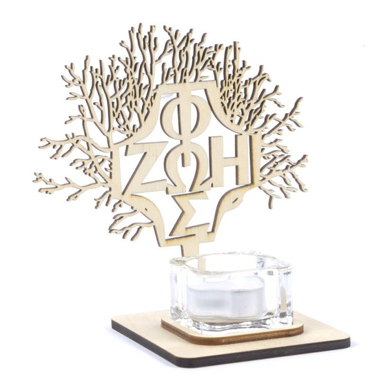 Drzewo ze znakiem FOS-ZOE - świecznik