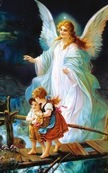 Obrazek plastikowy z modlitwą Anioł Stróż