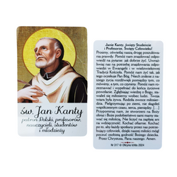 Obrazek plastikowy z modlitwą św. Jan Kanty