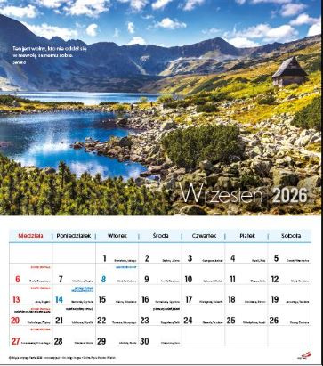 Kalendarz 2026 - Tatry