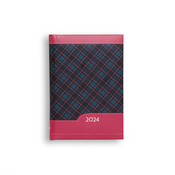 Terminarz B7 KOLOROWY 2024 - kratka czerwona