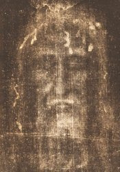 Kartka -Twarz Jezusa z całunu Turyńskiego