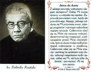 Obrazek plastikowy z modlitwą ks. Dolindo Ruotolo