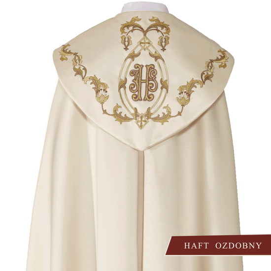 Kapa liturgiczna haftowana "IHS"
