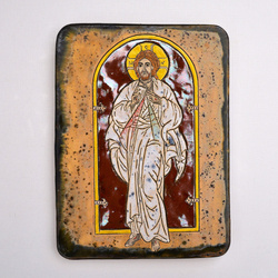 Ikona ceramiczna - Jezus Miłosierny