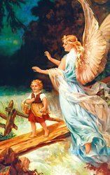 Obrazek plastikowy z modlitwą Anioł Stróż (2)