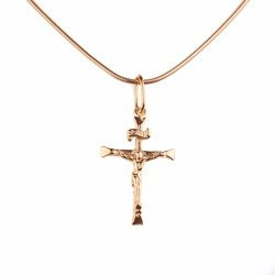 Srebrny krzyżyk - pozłacany