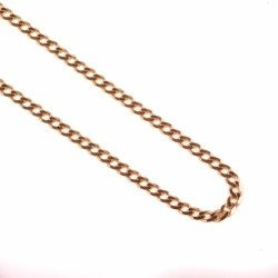 Srebrny łańcuszek - pancerka (4 mm) - pozłacany