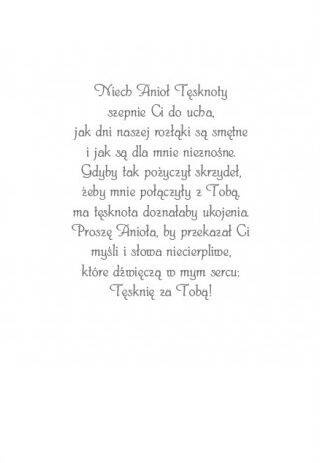 Karnet: Z Aniołami 36. Posyłam Ci Anioła Tęsknoty 