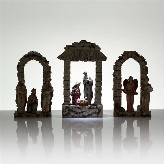 Szopka bożonarodzeniowa - świecąca - Bianco