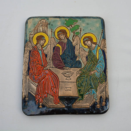 Ikona ceramiczna - Święta Trójca
