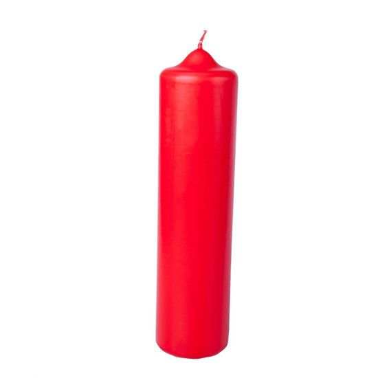 Świeca walec czerwona 26 cm