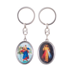 Brelok - Jezus Miłosierny - Św. Krzysztof