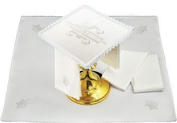 Bielizna kielichowa haftowana 100% len