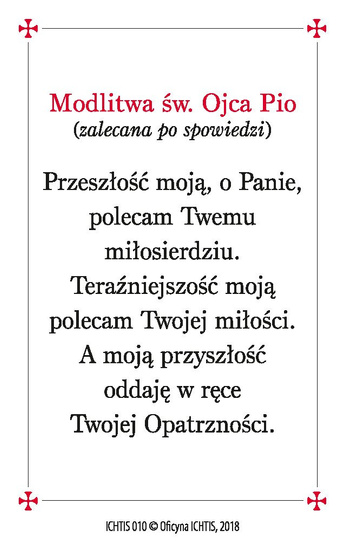 Plastikowy obrazek - Święty Ojciec Pio