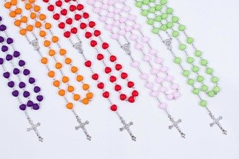 Różaniec koraliki serca