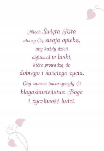 Karnet ze Świętymi 1. Święta Rita