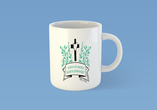 Kubek ceramiczny - Świętość nie nawraca Świętość promieniuje