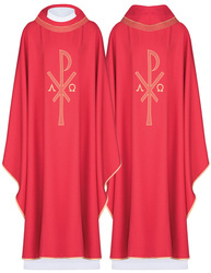 Ornat z symbolem PAX Alfa i Omega