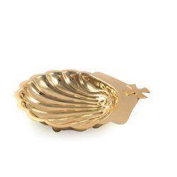 Muszla chrzcielna duża, pozłacana