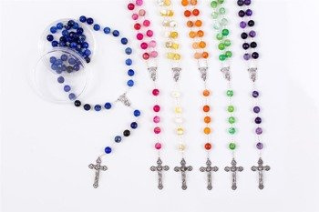 Różaniec - kamień naturalny - agat - 10 mm