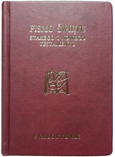 Biblia Tysiąclecia - Biblia Pielgrzyma - skóra ekologiczna, paginatory