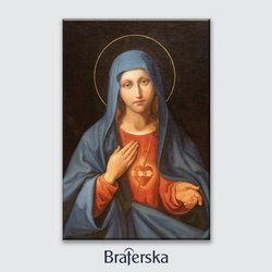 Obraz drukowany - Matka Boska z otwartym sercem