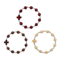 Bransoletka dziesiątka różańca 10 mm (naturalny)