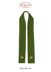 Zielona stuła haftowana