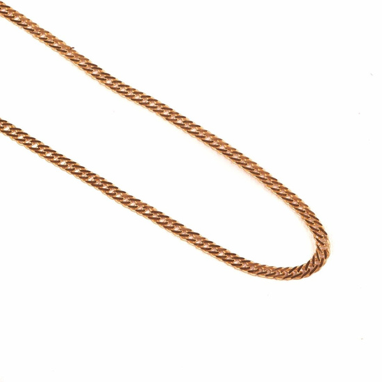 Srebrny łańcuszek - rombo - pozłacany