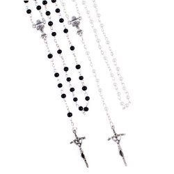 Różaniec do Pierwszej Komunii - 4 mm - biały