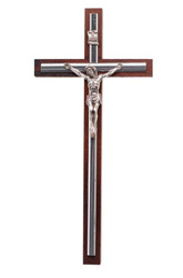 Krzyż drewniany z taśmą - 20 cm