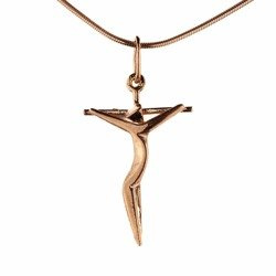 Srebrny krzyżyk - pozłacany