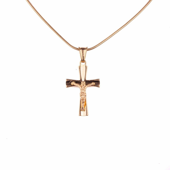 Srebrny krzyżyk - pozłacany