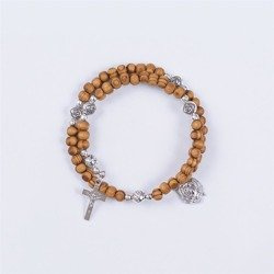 Bransoletka różaniec - krzyżyk Św. Benedykta