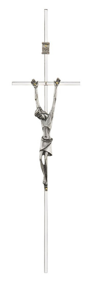 Krzyż wiszący niklowany