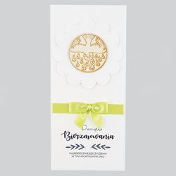 Kartka Pamiątka Bierzmowania - jasny zielony