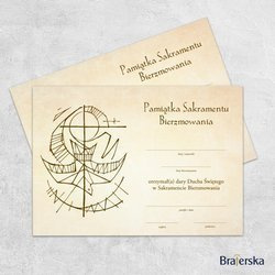 Pamiątka Sakramentu Bierzmowania A5 (komplet 10 szt.)