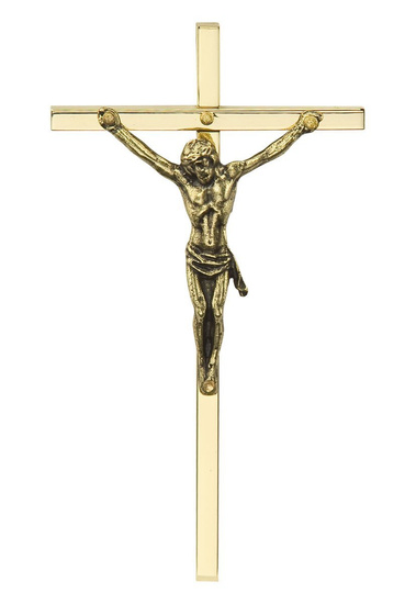 Krzyż wiszący mosiężny