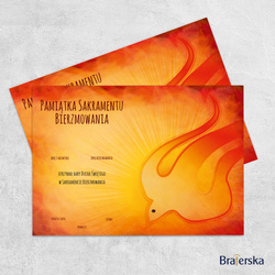 Pamiątka Sakramentu Bierzmowania A5 (komplet 10 szt.)