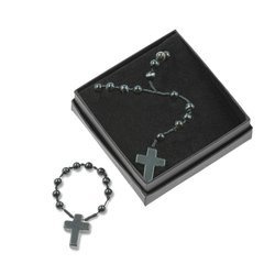 Zestaw - różaniec - dziesiątek różańca - agat - kamień naturalny - zapinanie - Pietra