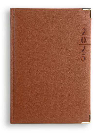 Terminarz A5 LUX ZŁ. 2025 - brązowy