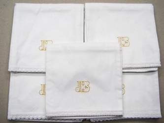 Korporał - bielizna kielichowa IHS nowoczesny złoty