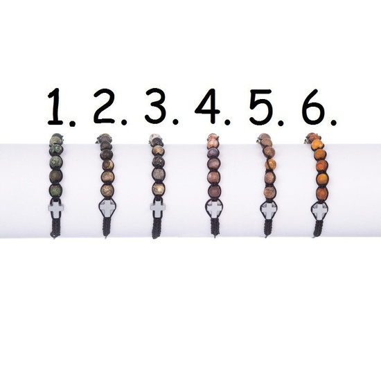 Dziesiątek różańca bransoletka z kamienia