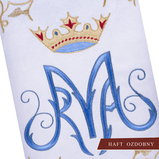 Ornat maryjny z pasem haftowanym i sublimowanym 