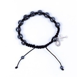 Bransoletka - dziesiątek różańca - hematyt